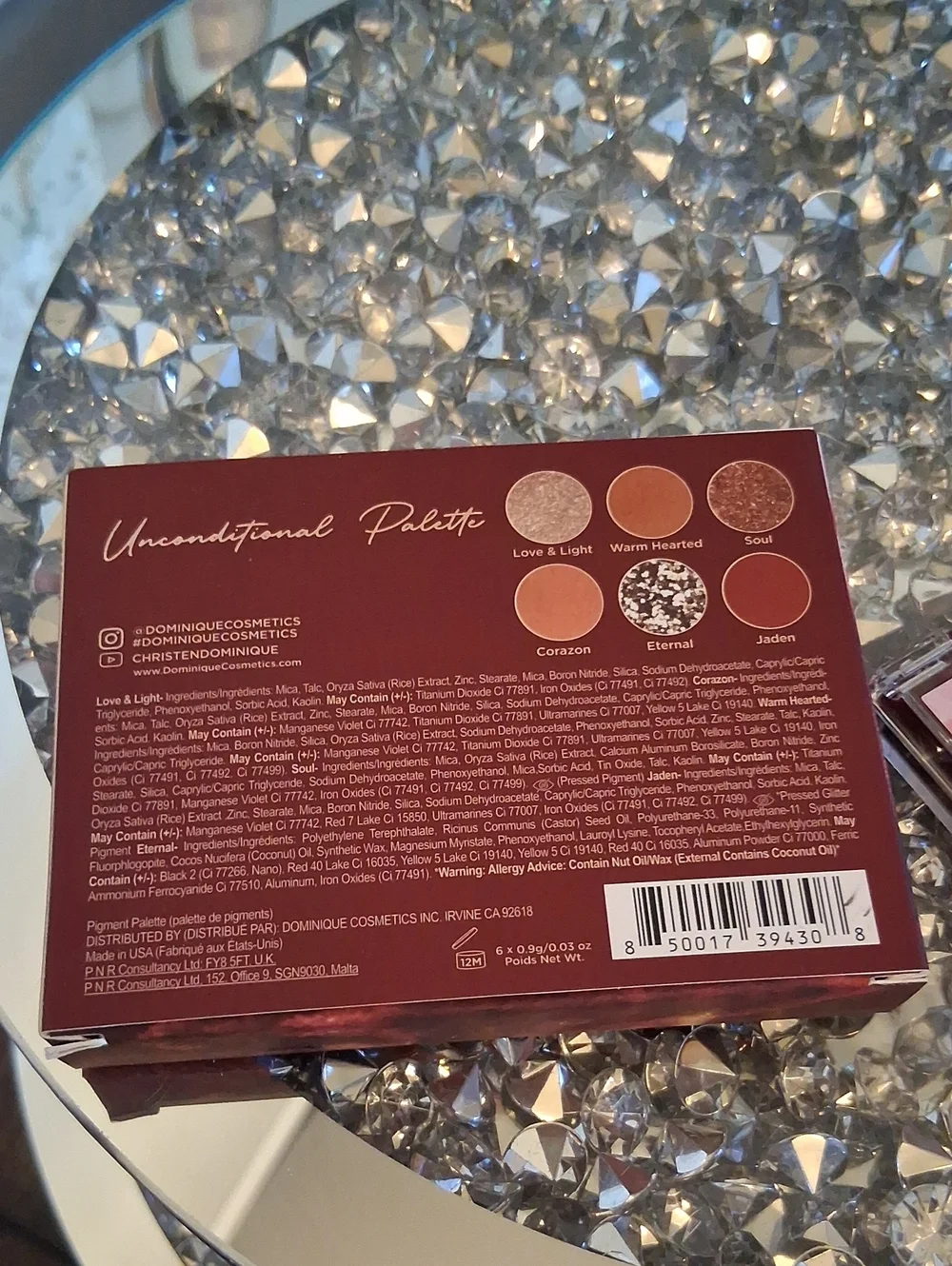 New Women's Dominique Cosmetics Unconditional Eyeshadow Palette Makeup